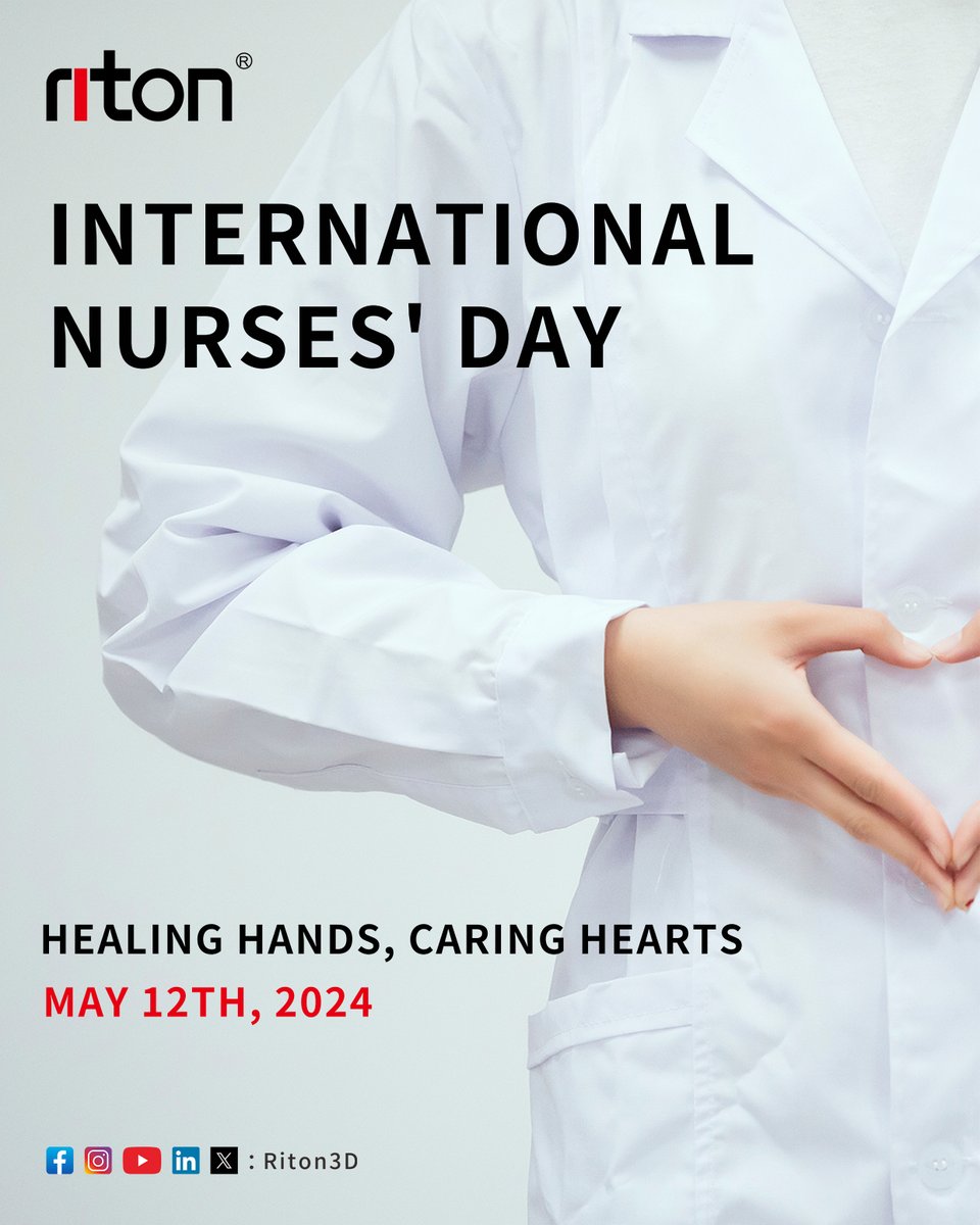 The disease will finally be crushed to the ground if the nurse is around.
Happy International Nurses' Day!💞

#InternationalNursesDay2024 #Riton3D #3Dprinting #3Dprinter #DigitalDentistry #AdditiveManufacturing