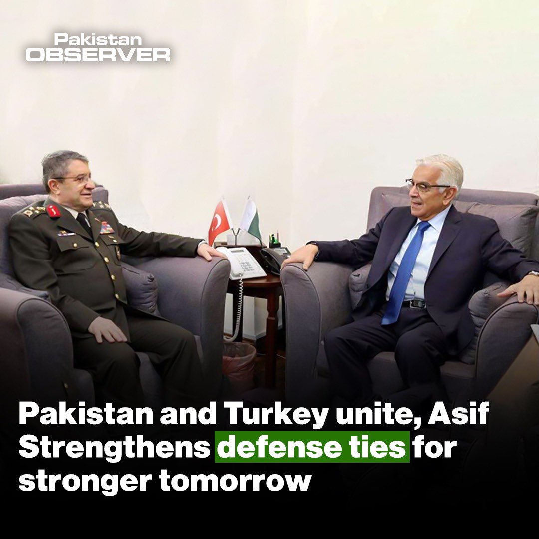 Minister for Defence and Defence Production, Khawaja Muhammad Asif was called on by Commander of Turkish Land Forces, General SelcukBayraktaroglu. To read more, visit 🔗🔗 pakobserver.net/kh-asif-for-ex… #Turkey #Pakistan #KhawjaAsif