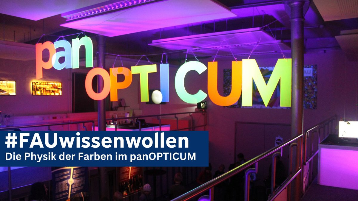 Im Science Center panOPTICUM der #SAOT machen #FAUForschende #Optik und #Photonik mit zahlreichen Exponaten zum Selbstexperimentieren erlebbar. 📅Montag, 13.5., ab 18:30 📷Paul-Gordan-Straße 6, Erlangen fau.de/outreach/wisse…