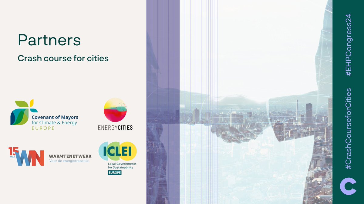 When it comes to🌱#decarbonising #heating & #cooling, local authorities are key players! Join our free 2-day #CrashCourseforCities 🏙️ at #EHPCongress24 in #Rotterdam 4-5 June. Thanks to our partners🤝@eumayors @energycities @ICLEI @SWarmtenetwerk 👉bit.ly/3THdbYM