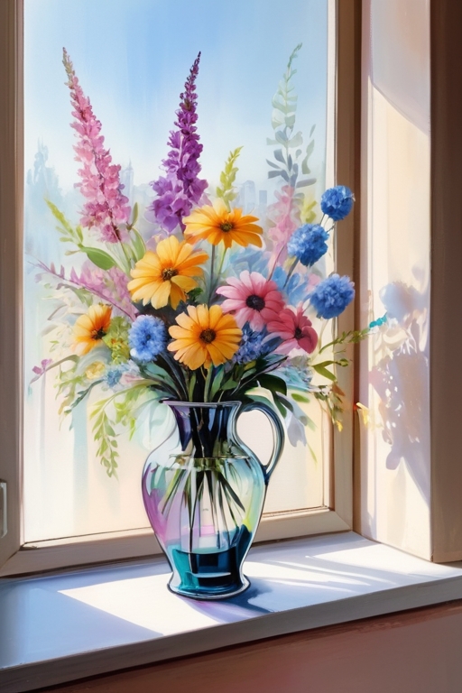 QT/Share a vase of multi-colored flowers placed against a window - 🫂🤗 Share, Tag/Invite Friends - #AI美女 #AIArtwork #AI美少女 #digitalart #DigitalArtist #AIArtCommuity #AIartists #tuesdayvibe #Tuesday #TuesdayBlue Velma Fiverr #KateMiddleton GPT-4 Premier Inn ♥️♻️Follow