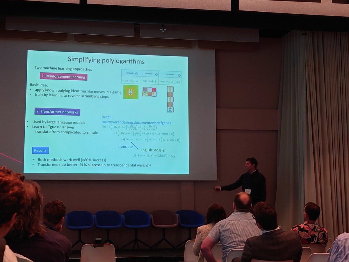 Matthew Schwartz, speaking about Theoretical High-Energy Physics and AI, and going from 'data science' to solving symbolic problems of #hepph and #hepth at #EuCAIFCon24