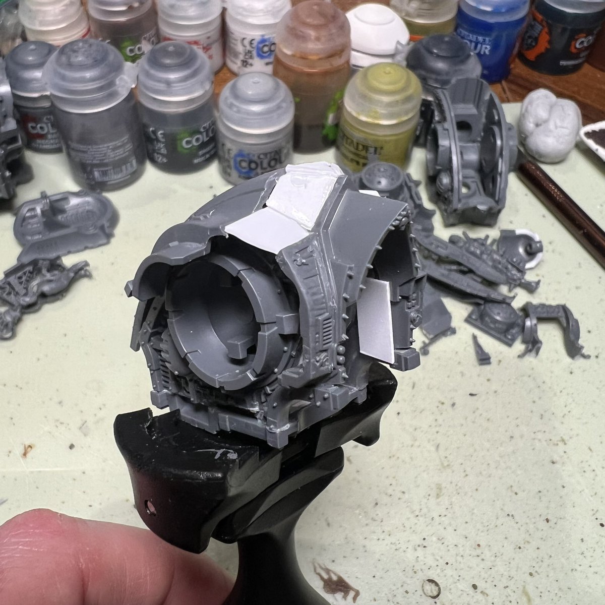 Committed for #HobbyStreak day 400 and started roughing the gap-fill ready for greenstuff - still not sure how it's going to look, but it'll be weird