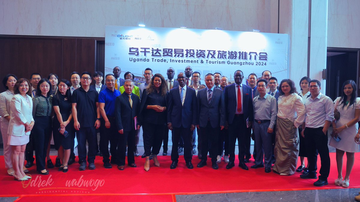 A delegation from Uganda led by @Odrek_Rwabwogo from @paceidug is making waves in Guangdong province, China, and promoting Ugandan agricultural products.