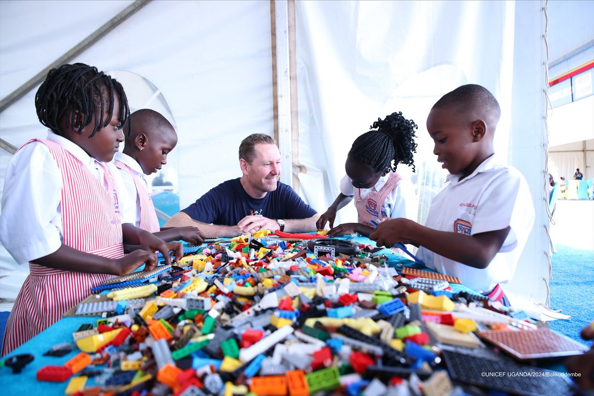 UNICEFUganda's tweet photo. Happening Now!

Inaugural commemoration of #UgPlayDay at Kololo Grounds.

Today marks a great opportunity for Uganda to showcase how children learn through play-based themes such as toy-making sessions, child play spaces, &amp; interventions on inclusive play-based learning.🧸 https://t.co/Vi2jEW4sHw