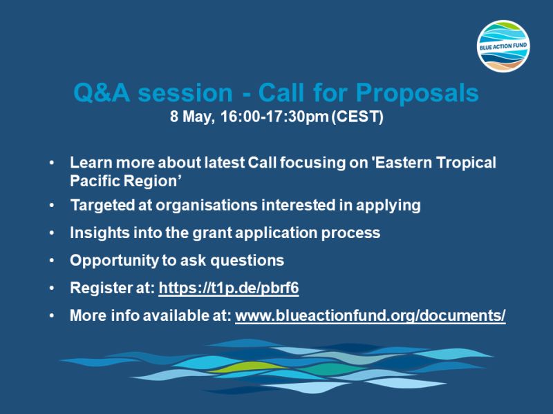 Join our Q&A to learn more about our latest Call focusing on the 'Eastern Tropical Pacfic Region'. 📅 Date: 8 May 2024 🕒 Times: 16:00 – 17:30pm (CEST) 📝 Register: ogy.de/e6mu 💡 More info also here: tinyurl.com/BlueActionETP2…