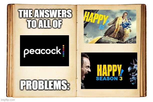 #SeeHappy #SaveHappy (for #PeacockTV) #HappyForPeacock