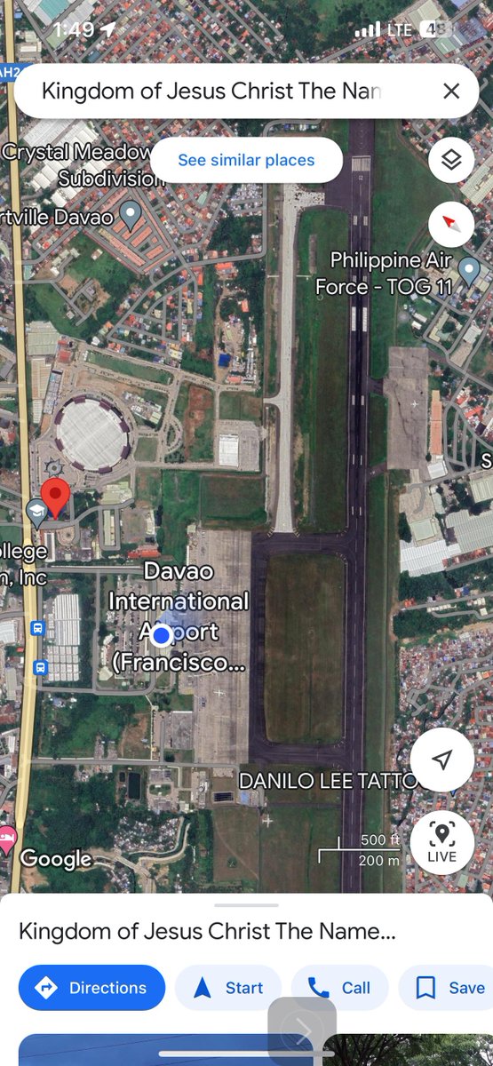 You know what's funny about being a Google Maps geek? You discover things without intending to. I'm just looking for places to hang out near the Davao airport before my flight tonight and this round shaped structure in the upper left caught my attention, thinking it was a mall.