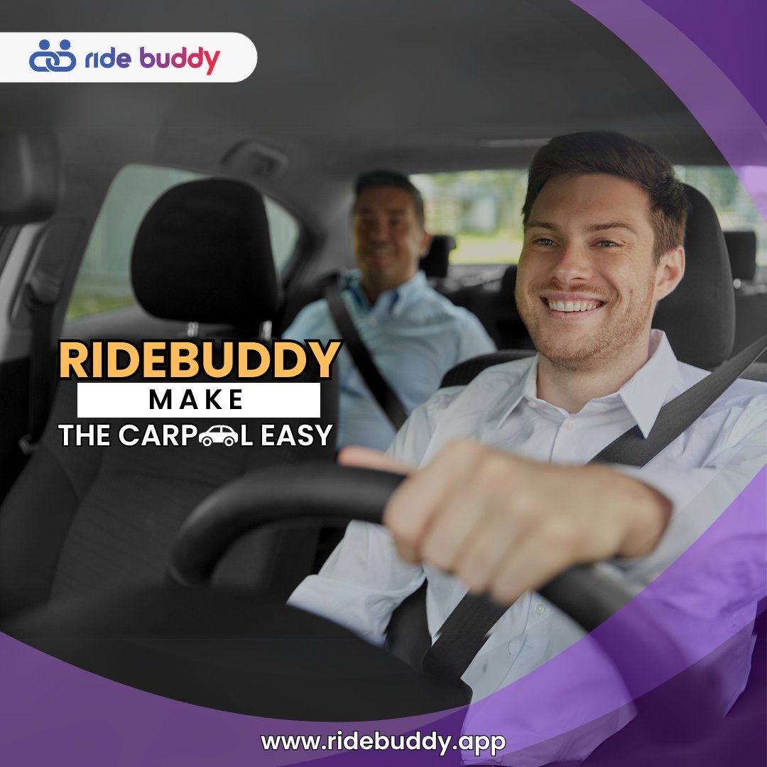 Navigate the carpooling journey with ease! 🚗 With RideBuddy by your side, finding the perfect travel companion is a breeze. Say goodbye to commuting solo and hello to effortless ridesharing! #RideBuddy #CarpoolingMadeEasy