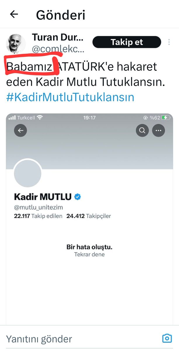 #KadirMutluTutuklansın