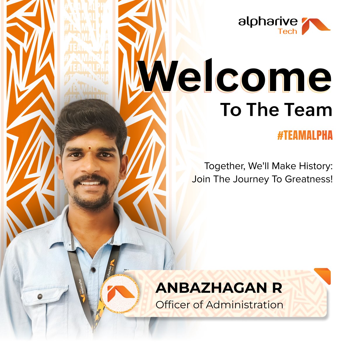 🎉 Join us in giving a warm welcome to Mr. Anbazhagan R, our new Officer of Administration! 💼 With his expertise and dedication, he's already making a positive impact on our team! 🎉

#welcomeonboard #welcometotheteam #happy #excited #congratulations #goodwishes #wishes #company