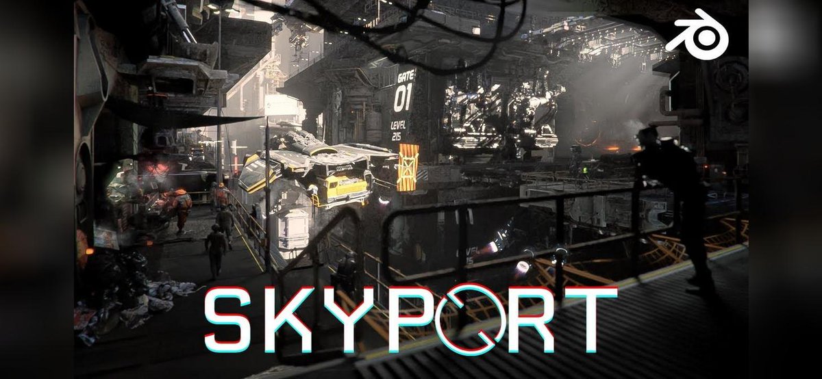 Video: Skyport Usak - Year 2634 (+Breakdown) blendernation.com/2024/04/30/vid… #blender #blender3d #b3d