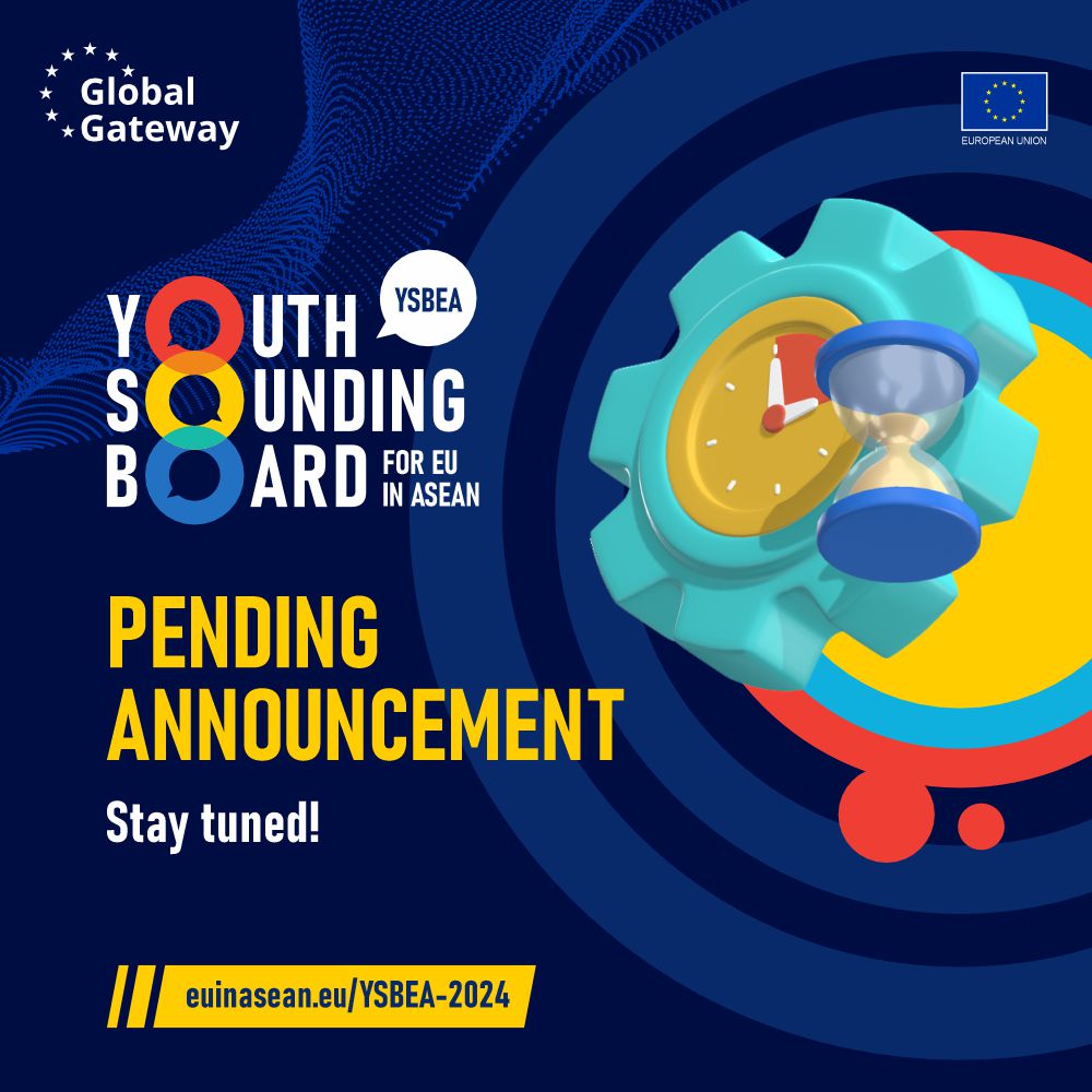 ASEAN Youth, thank you for the enthusiasm! 👏🏽 We have received over 400 applicants for the Youth Sounding Board for EU in ASEAN (YSBEA) 2024-2025. 🤩 Our panel of judges is in the process of carefully reviewing all applications. Stay tuned at @euinasean for the announcement!