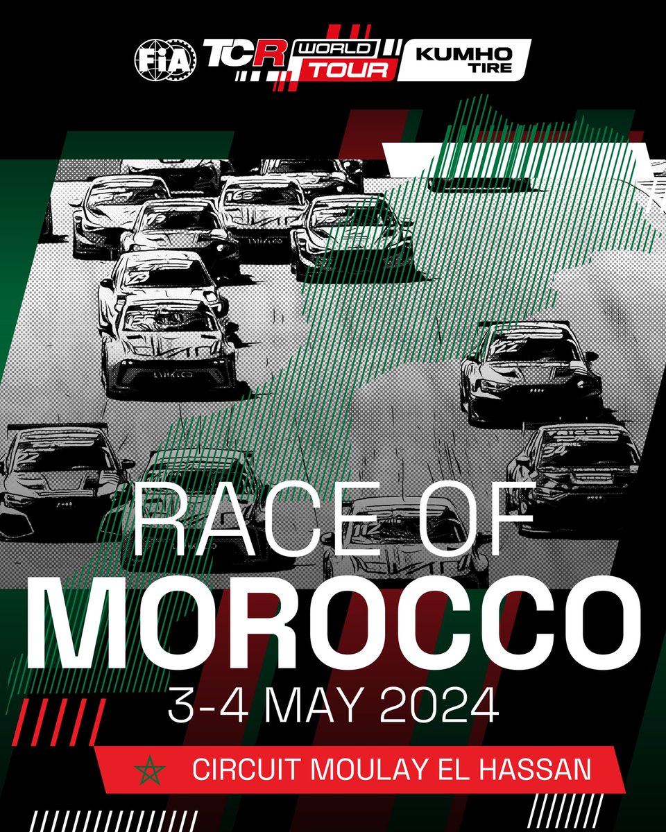 IT'S RACE WEEK 🏁 Round ✌️ of the KUMHO FIA TCR WORLD TOUR is around the corner 🔜 RACE OF MOROCCO 🇲🇦 3 - 4 May 🙌 #TCRWorldTour
