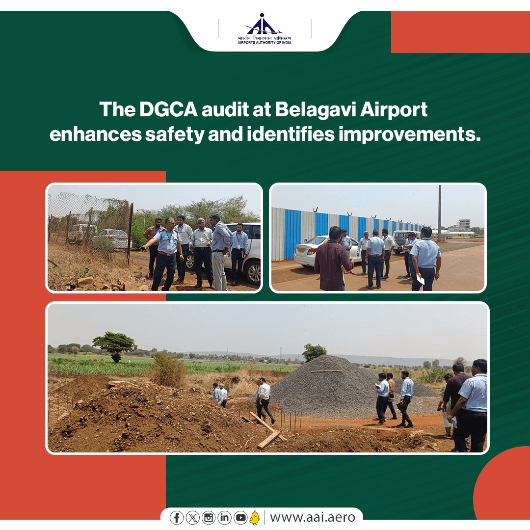 Safety and security are the utmost priorities at the Airports Authority of India. Recently, a team of DGCA officials conducted a safety audit at Belagavi Airport. Such audits play a crucial role in identifying areas for improvement and ensuring that safety protocols are…
