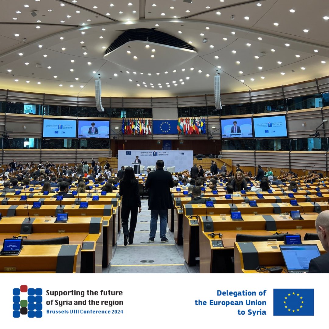 🇪🇺 It’s D-day! Follow the 8th Edition of the Brussels Conference on Supporting the future of Syria and the region #syriaconf2024 by following this 🔗👇

europarl.europa.eu/streaming/?eve…