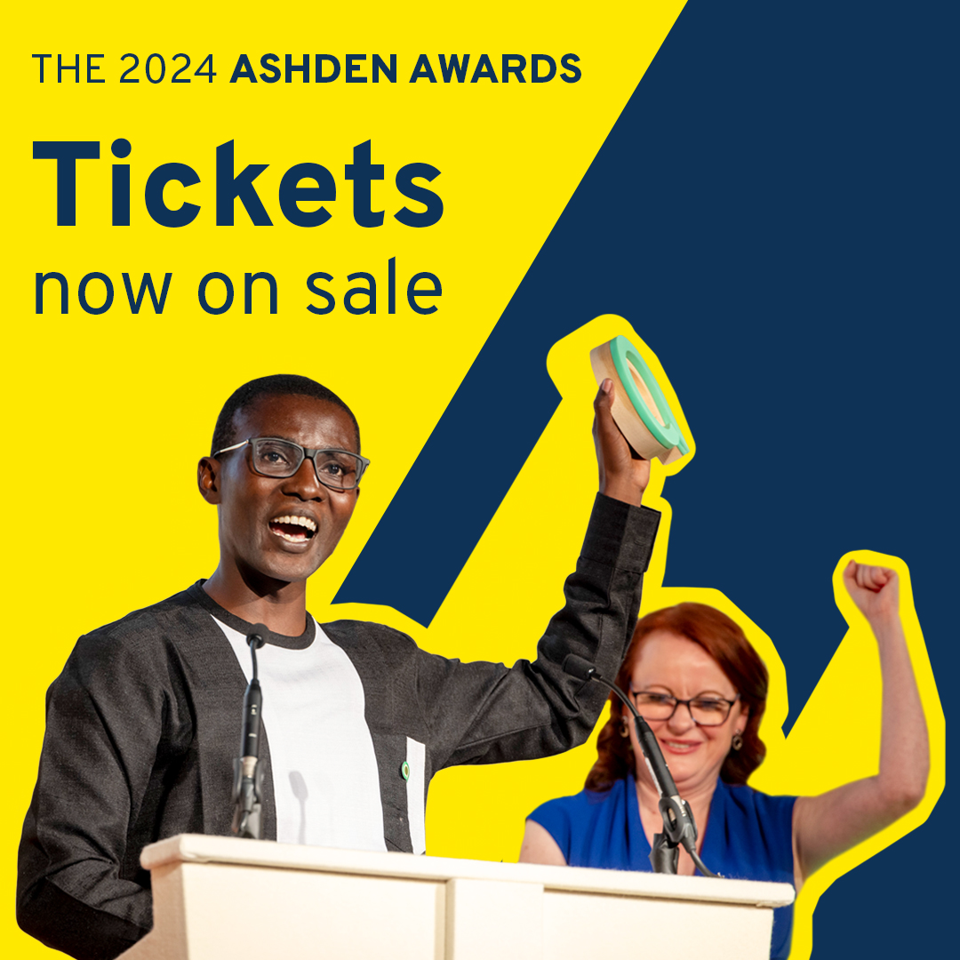 Tickets now on sale for The 2024 #AshdenAwards ceremony! 📍@TheIET 🕑Thursday 27 June, 7.00pm 📺 presented by @GreenSolitaire Discover champions supporting careers in clean energy, powering up homes & businesses, and reviving our fields and forests 🔽 bit.ly/3JsQxxr