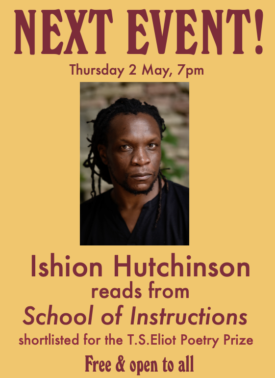 This Thursday, join us for an evening of poetry with the extraodinary Ishion Hutchinson as he reads from and discusses his 'School of Instructions' a book-length poem that centres on the experiences of West Indian volunteers in British regiments on WWI. Not to be missed! @faber