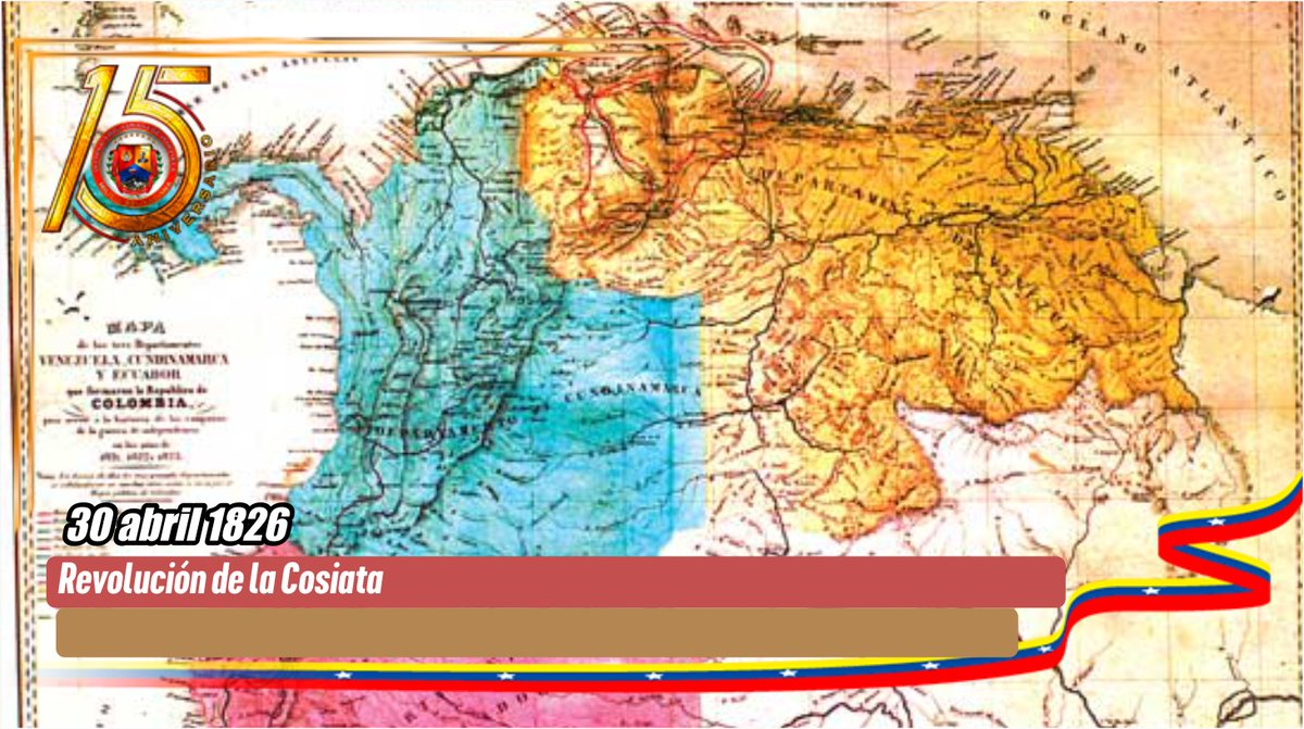 #30Abril || Fue un movimiento político liderado por el General José Antonio Páez, en la ciudad de Valencia, Venezuela. El movimiento tenía como objetivo separar a Venezuela de la Gran Colombia. Originalmente el movimiento buscaba reformar la Constitución de Cúcuta y el