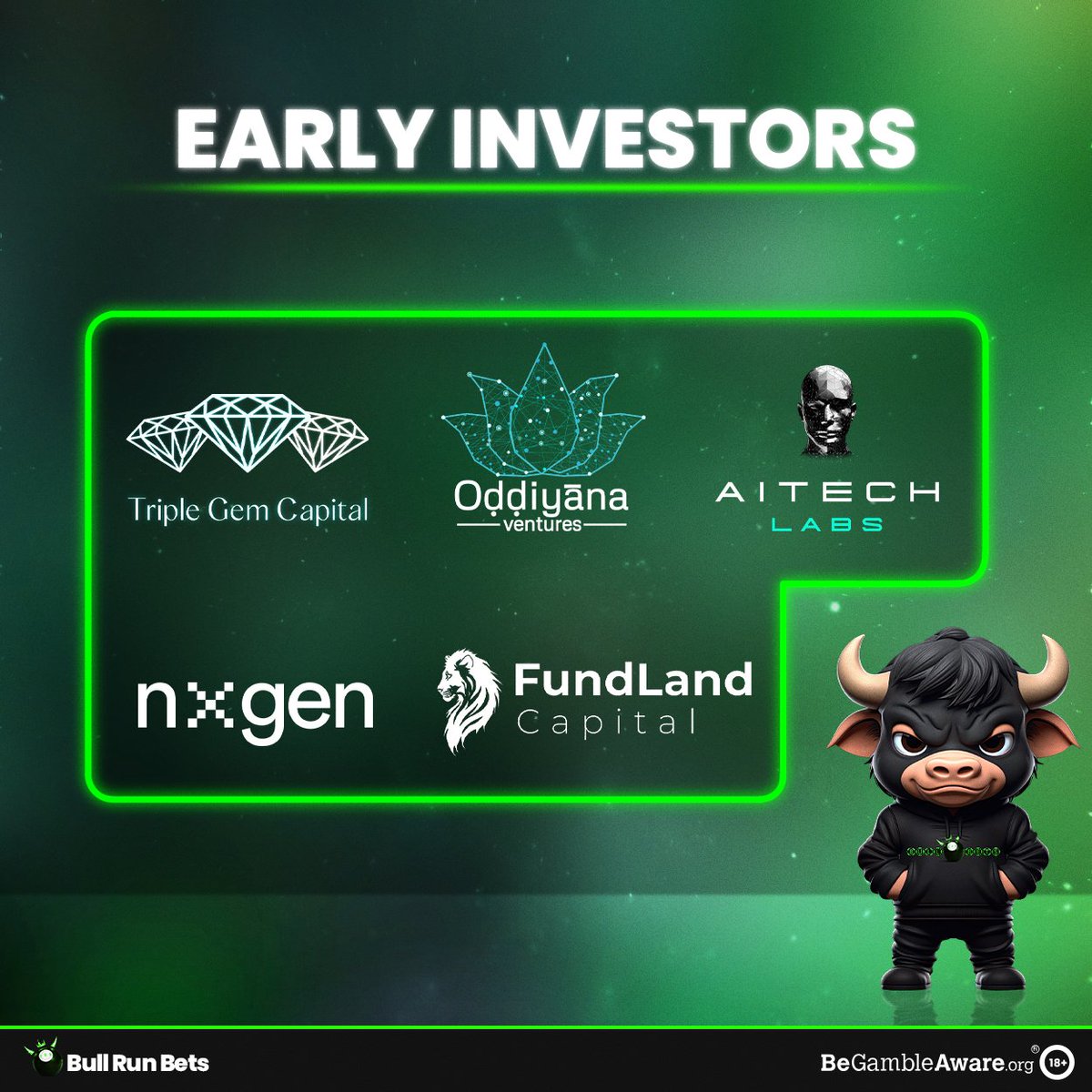 🙌 A huge thank you to our early investors for believing in Bull Run Bets! 🚀 
@nxgen_xyz @oddiyana_vc @fundlandcapital @triplegemcap @aitechio

We're thrilled to announce that we've raised $500k to fuel our mission of revolutionizing the world of crypto gambling. 

Together,…