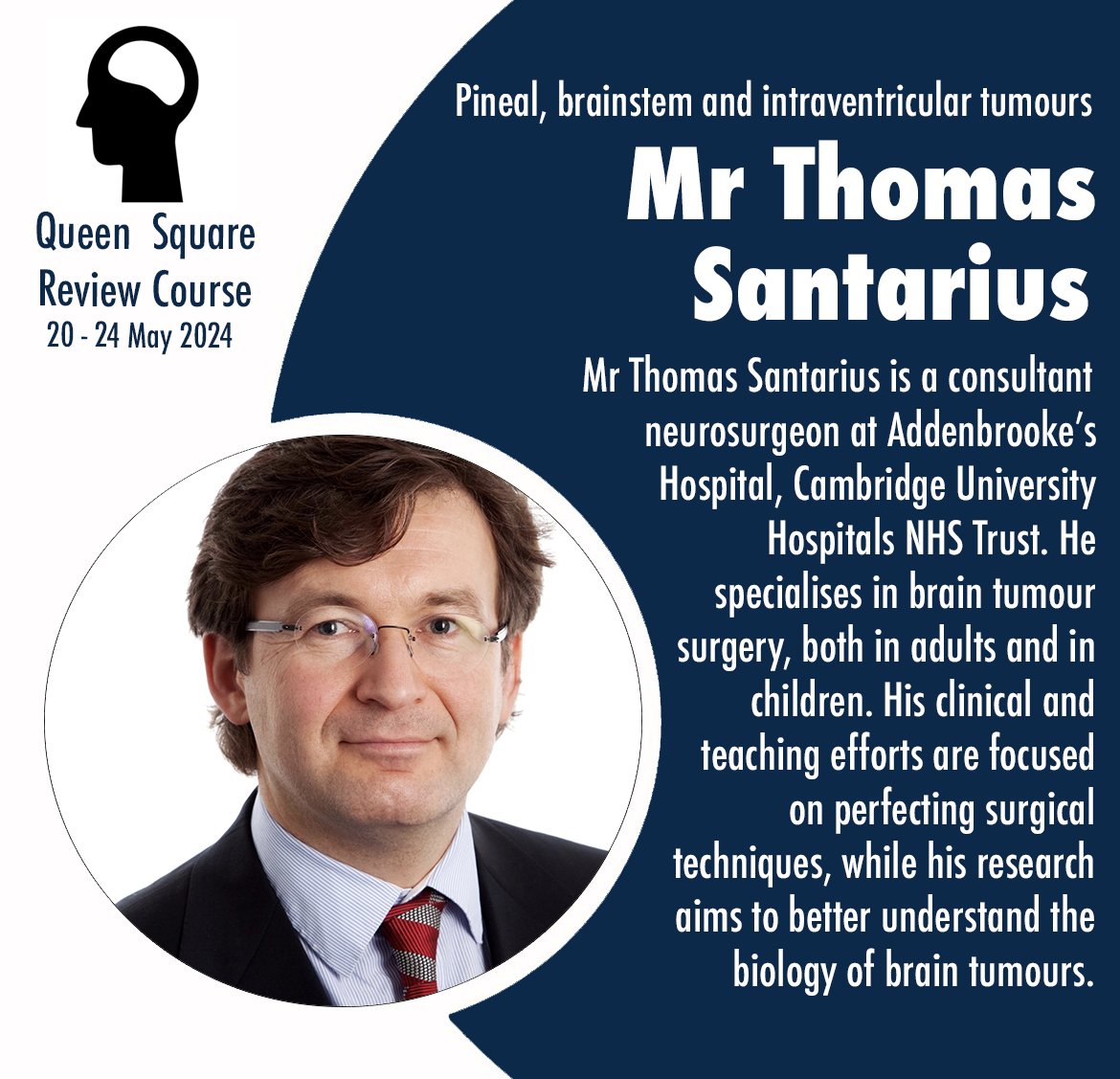 Just over 2 weeks to go to book your place!  Mr Thomas Santarius will be joining us for the Queen Square Neurosurgery Review Course happening 20-24 May. Info: qssimulationcentre.com/coursecal/quee… Sign up at: uclhcharitycourses.com/courses/queen-…