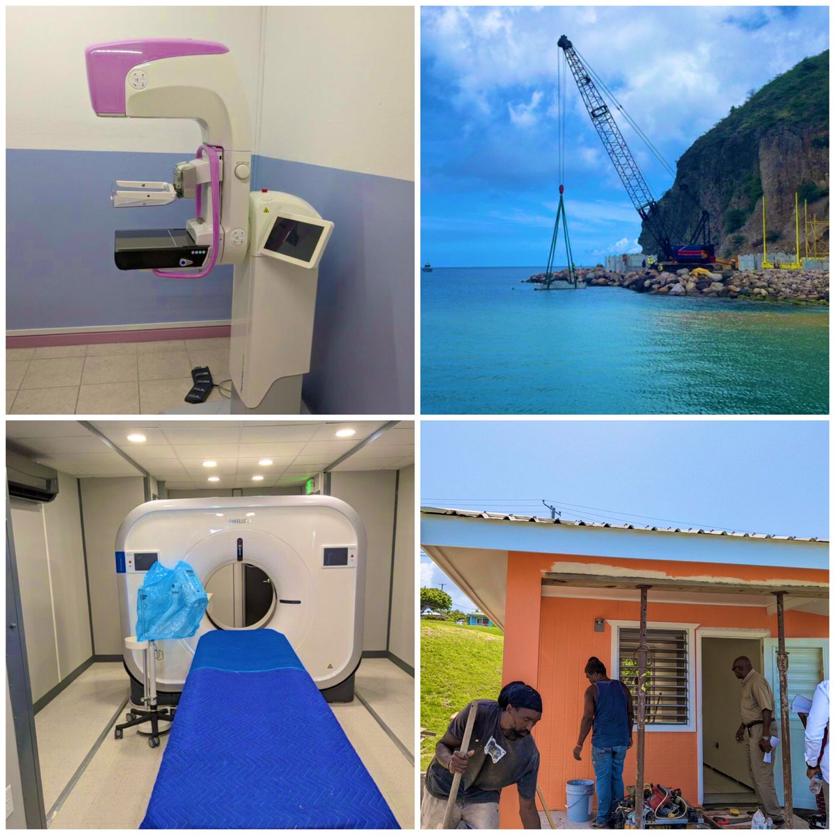 🏗️Colleagues recently visited the 🇬🇧 Overseas Territory of #Montserrat 🇲🇸to see @FCDOGovUK funded projects: 🩻the island’s first mammogram & CT scanners ⚓️ new port 🏠 refurbished social housing 🚸 refurbished school buildings