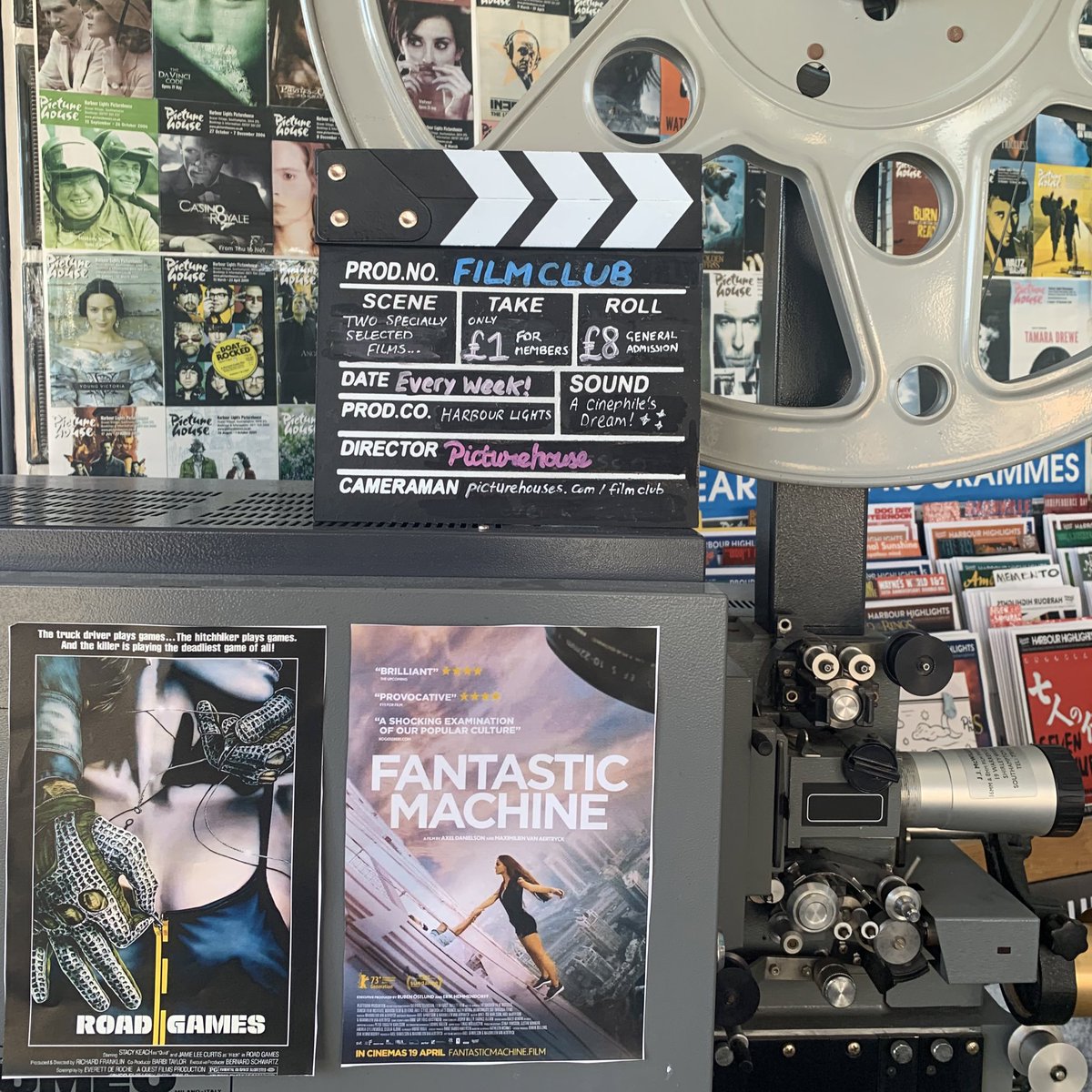 🎬 Next Week in #FilmClub… 🚙 #RoadGames - an 80s cat and mouse thriller (Mon 6 May, 20.15) 🎥 @picentfilms’ fascinating new documentary, #FantasticMachine (Tue 7 May, 20.30 - followed by a recorded Q&A) ✨ £1 Members! 🎟️ £8 General Admission 👉🏻 picturehouses.com/filmclub