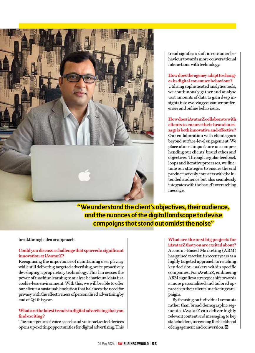 Uma Shankar Bhardwaj, Founder and CEO, iAvatarZ Digital, outlines the digital advertising scenario, the role of emerging technologies, data-driven insights to craft personalised and engaging campaigns #DigitalAdvertising #DigitalMarketingStrategy #MarketingTrends #iAvatarZDigital