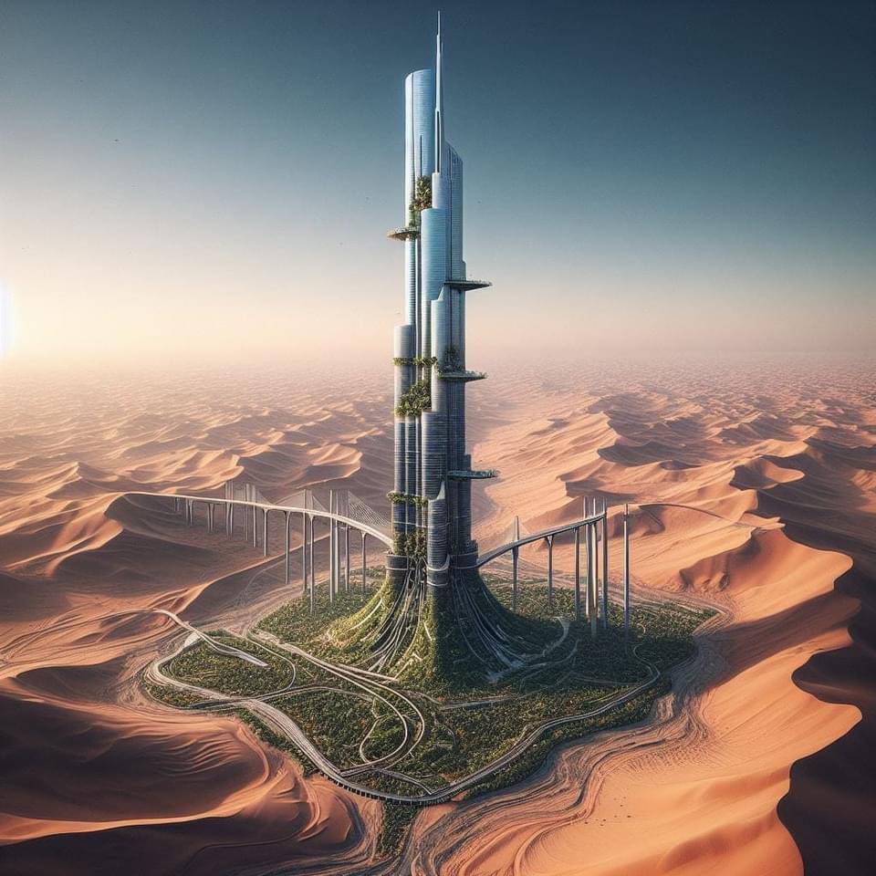 Дэлхийн баян улсын удирдагч нар хэн нь илүү өндөр байшин барьж чадах вэ гэдгээрээ сүүлийн үед өрсөлддөг болсон. Жишээлбэл АНЭУ-ын 829 м өндөр Бурж Халифа цамхаг, Саудын Араб улсад баригдаж байгаа 1 км өндөр Jeddah Tower. 
Тэгвэл одоо Саудын Араб улс 2км өндөр цамхаг барихаар…
