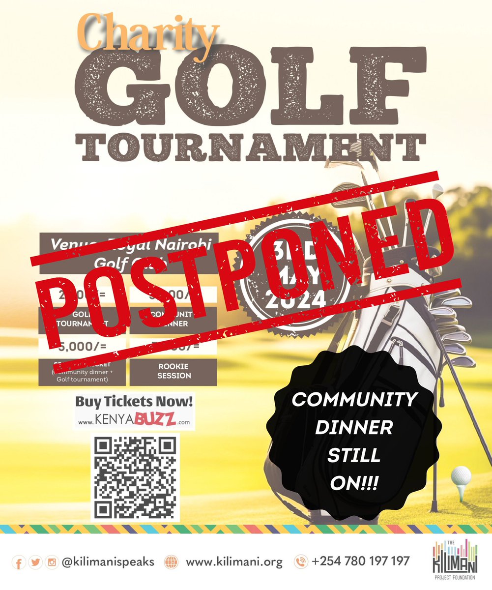 Due to unpredictable weather, our Charity Golf Tournament is postponed📢. But fear not! *Our Community Dinner on May 3rd remains unchanged*! Join us for a magical evening of fun, music, good food, and great company. Stay tuned on our social media channels for updates on the