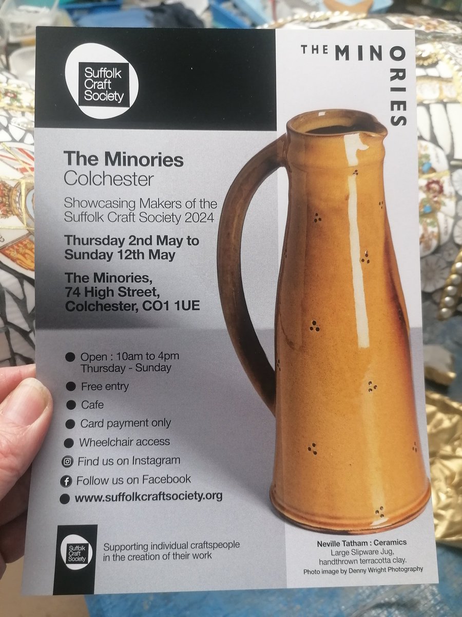 ⭐EXHIBITION⭐<a href="/SuffolkCraftSoc/">SuffolkCraftSociety</a>  opens this Thursday! #art #colchester A few of my treasures on show...