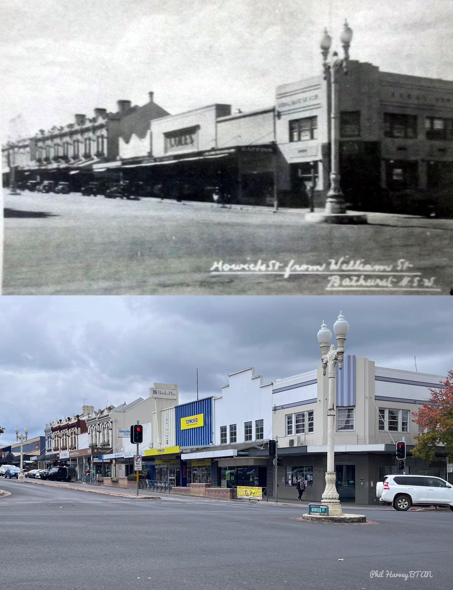 Corner of Howick and William Streets, Bathurst in the 1930s and in 2024.
[1930s-Bathurst Memories Facebook>2024-Phil Harvey]