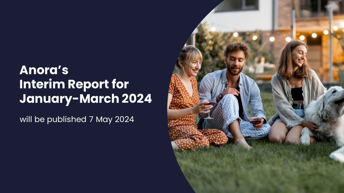 Anora's Interim Report for January–March 2024 will be published on 7 May at around 8.30 am EET. CEO Jacek Pastuszka and CFO Sigmund Toth will present the report in an online meeting on the same day at 11 am EET – welcome! More information at: anora.com/en/publication…