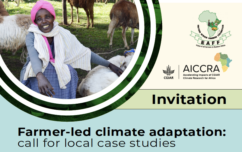 ⏰ Starting in an hour ⏰ Join AICCRA & @EAFFinfo for a project launch on locally-led #farmer #adaptation & call for regional African farmer-led adaptation case studies. ➡️ Zoom link to participate: us06web.zoom.us/j/87046847153?…