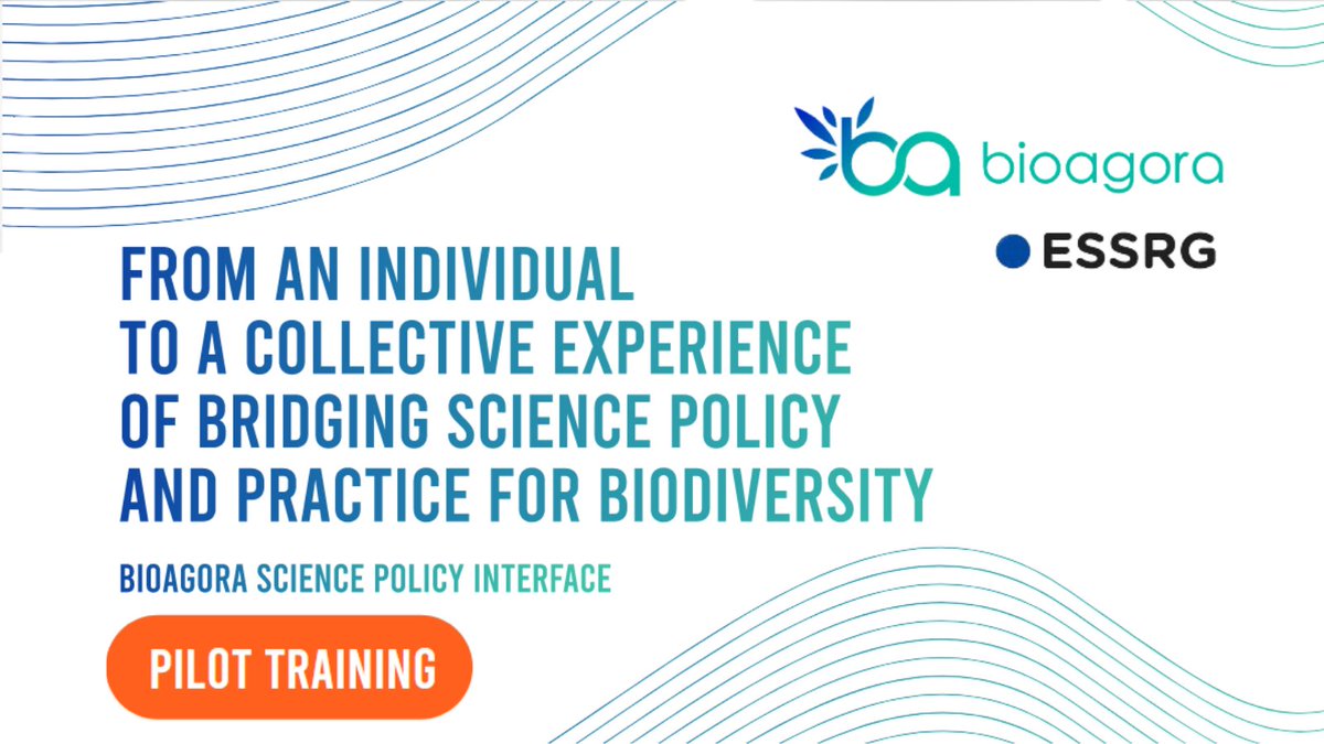 📻Tune in for the BioAgora webinar on Science-Policy Interface which will take place online on 🗓️6⃣ May ⏰ 13:00 CEST 💡If you want to be a part of the process of bridging science & policy for biodiversity, make sure to register here ➡️docs.google.com/forms/d/e/1FAI…