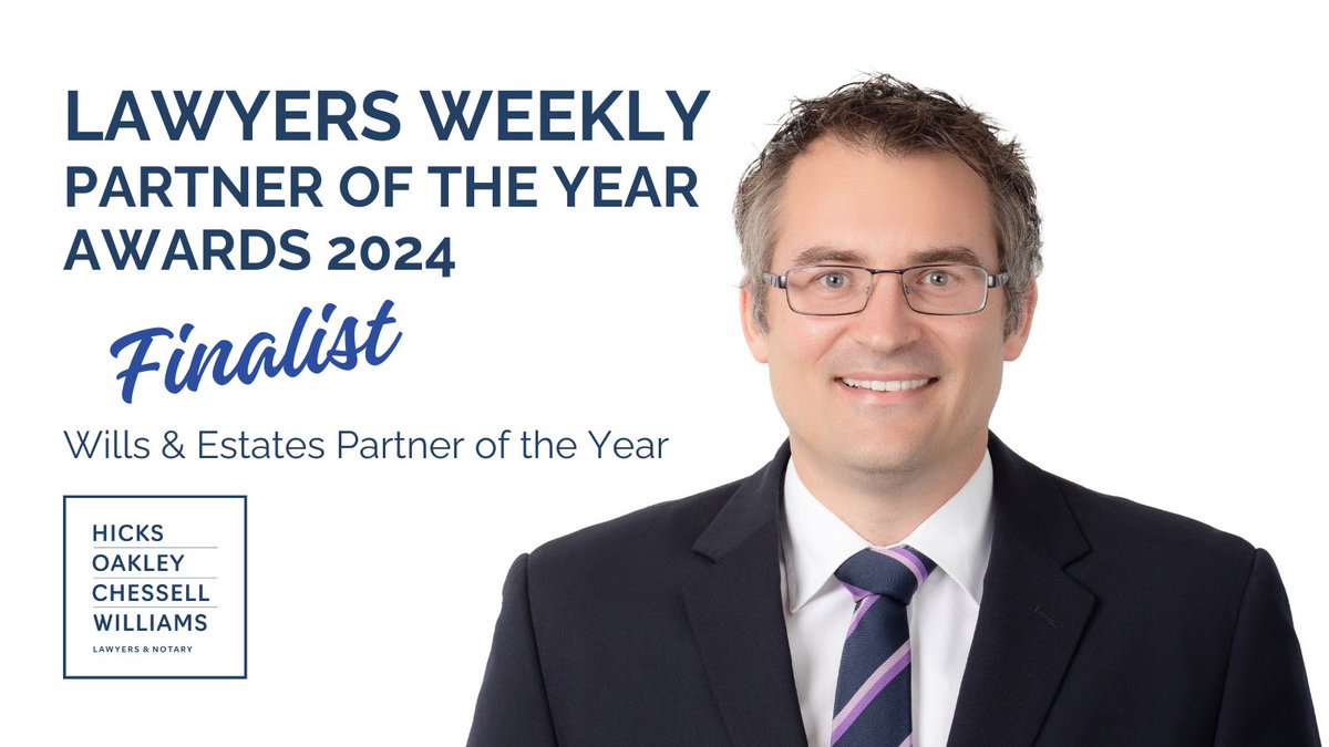 Exciting news! Lachlan Vallance, our Director & Principal Lawyer for Wills & Estates, is a finalist in the @LawyersWeekly Partner of the Year Awards 2024 as the Wills and Estates Partner of the Year! Congratulations, Lachlan! #LawyersWeeklyAwards #Finalist #WillsAndEstates