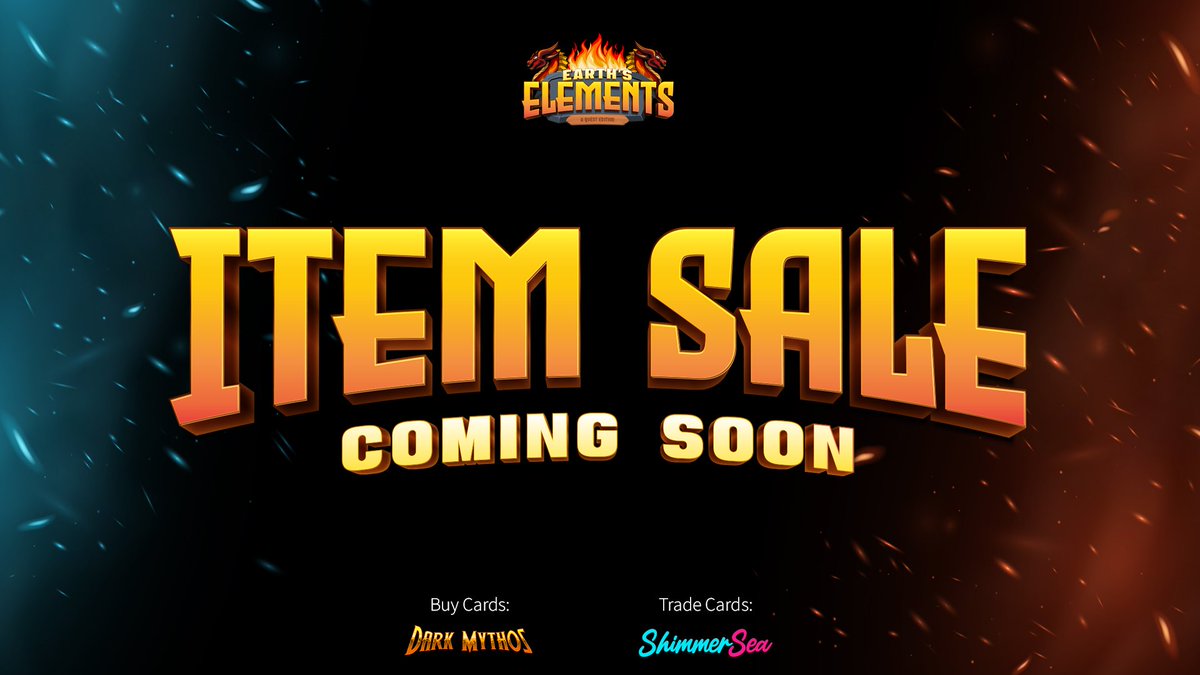 🚨Mark your calendars for 17.05.2024 at 19:30 CET! That's when our Earth's Elements ITEM edition kick off. Gear up for 5880 exclusive item cards, ranging from 1* to 5*, including holos. Share your thoughts in the comments⬇️⬇️⬇️ #DarkMythos #IOTA #Shimmer #GameFi #TCG #NFT