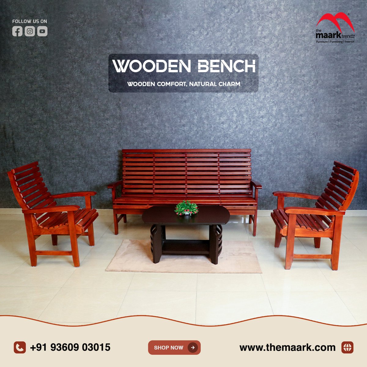 The Maark Trendz. Coimbatore | Tirupur l Erode Call +91 96778 23456/ +91 96778 33337. Buy Now: themaark.com A wooden sofa can be a charming addition to your living space, offering both durability and a classic finish. #themaarktrendz #vintagefurniture #retailsale