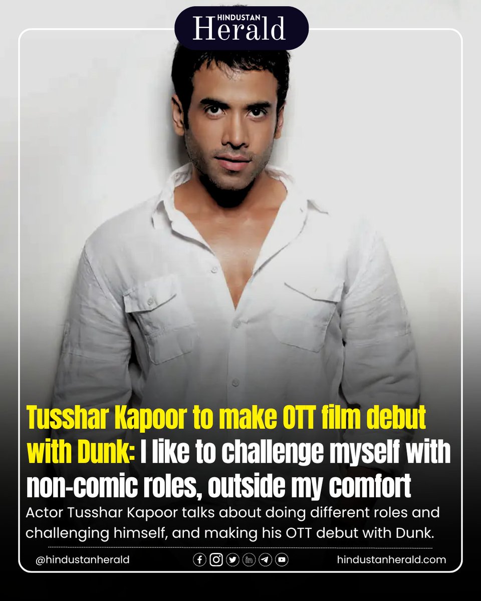 Tusshar Kapoor dives into the digital realm with his debut OTT release 'Dunk.' Embracing a new challenge, he explores a grey-shaded character outside his comedic comfort zone. 

#hindustanherald #TussharKapoor #Dunk #OTTRelease #ActorLife #ComicRoles #CareerEvolution