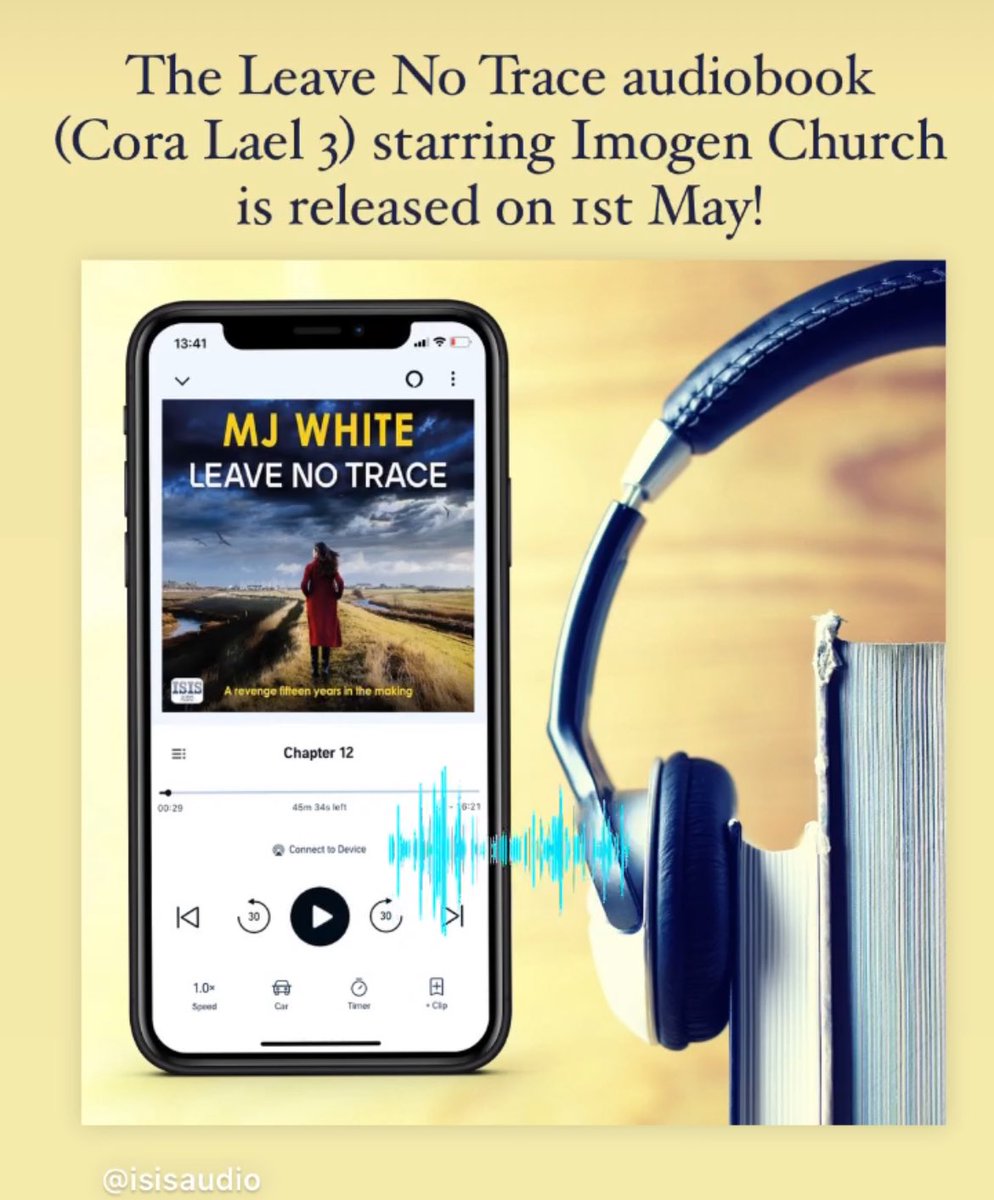 My third #DrCoraLael crime-thriller, #LeaveNoTrace, is finally coming to audiobook, starring the utterly brilliant Imogen Church! It’s released on 1st May and I can’t wait to hear it! 😎💕 Preorder now: audible.co.uk/pd/Leave-No-Tr… #LoveAudio #Books