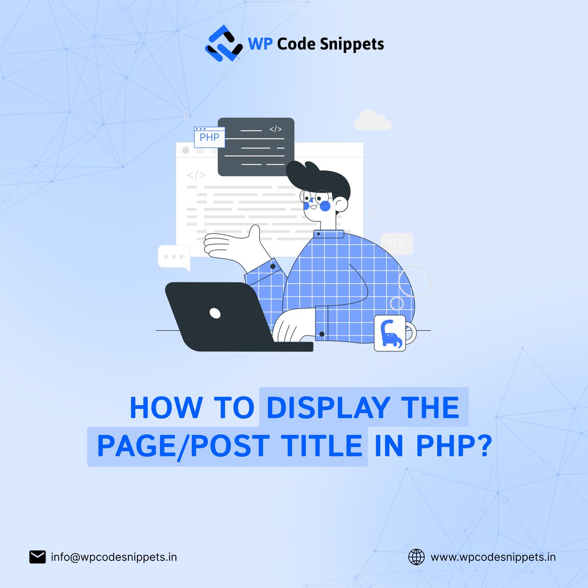 Wp_codesnippets's tweet image. Want to effortlessly display your Page/Post titles? Look no further! 🚀
Get your hands on the simple PHP code snippet now!
Code: wpcodesnippets.in/how-to-display…
#WordPress #codesnippet #code #websitedevelopment