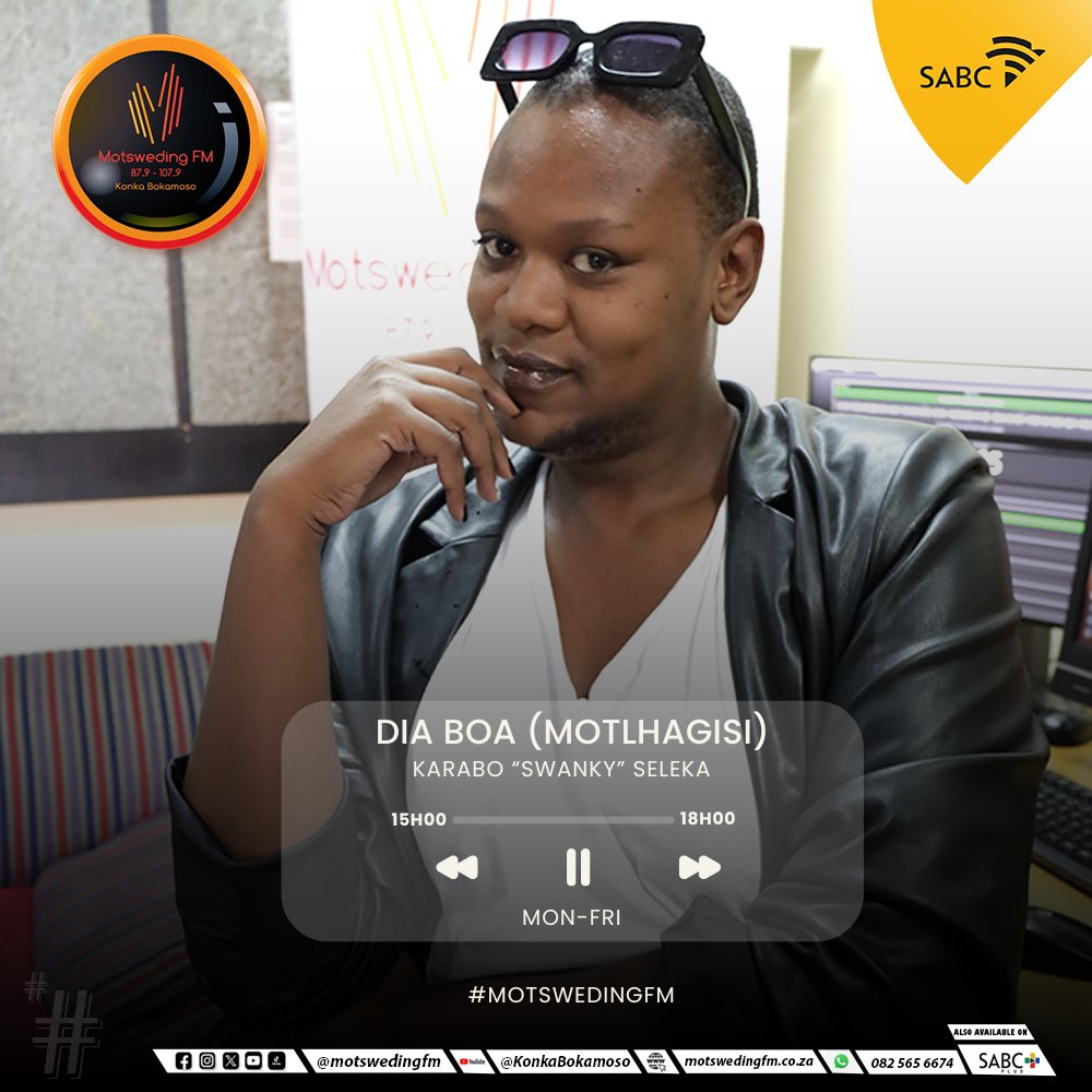 #DiaBoa LTK, Nelly, Refilwe Mogomotsi, Swanki( Motlhagisi) ☎️: 082 565 6674 🖥️: motswedingfm.co.za SABC +: sabcplus.com #MotswedingFM | #MaungoAYone