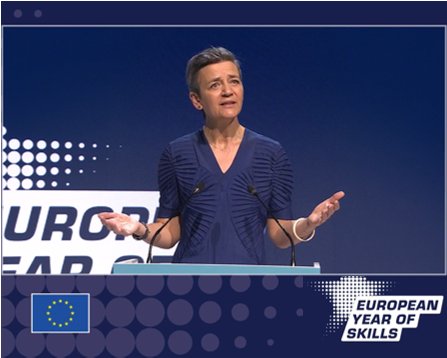 'Stepping out of our comfort zone is more important than ever' - first message that got into my ears from the European Year of Skills: What comes next? event. Thank you Margrethe Vestager.