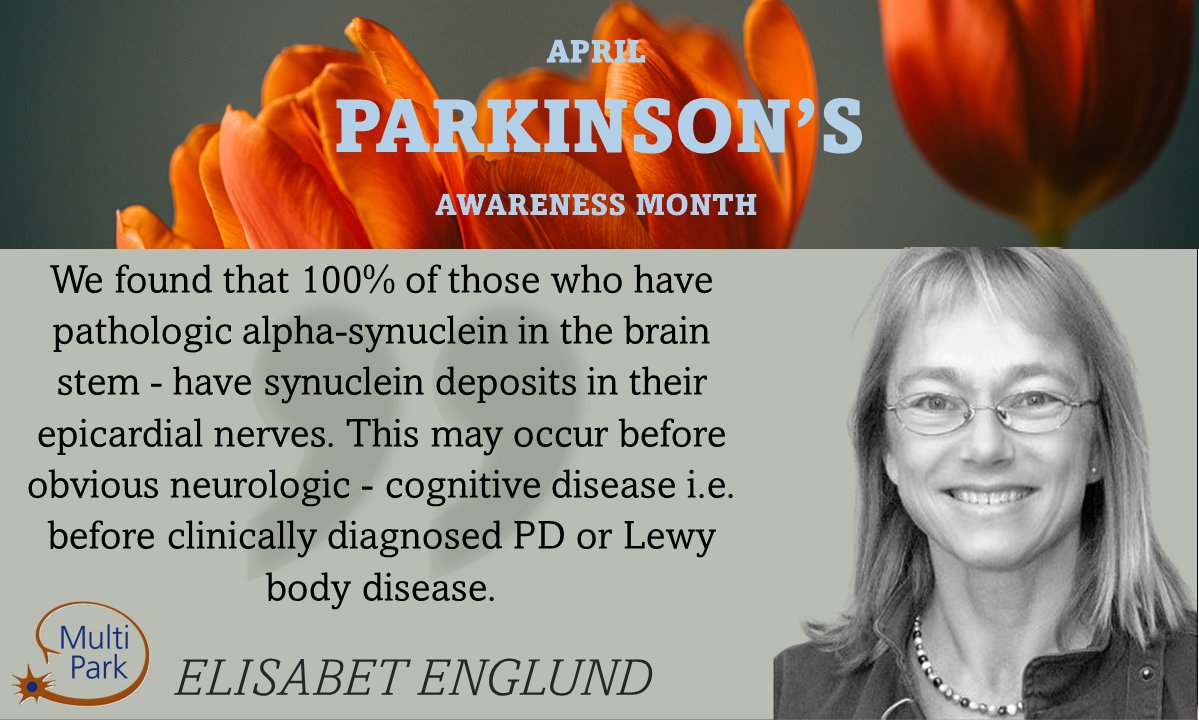 An unproportionally large cohort of individuals with synucleinopathies have had atrial fibrillation or other cardiac arrhythmias. Elisabet Englund studies alpha-synuclein pathology in the autonomous nervous system of the heart. #ParkinsonsAwarenessMonth