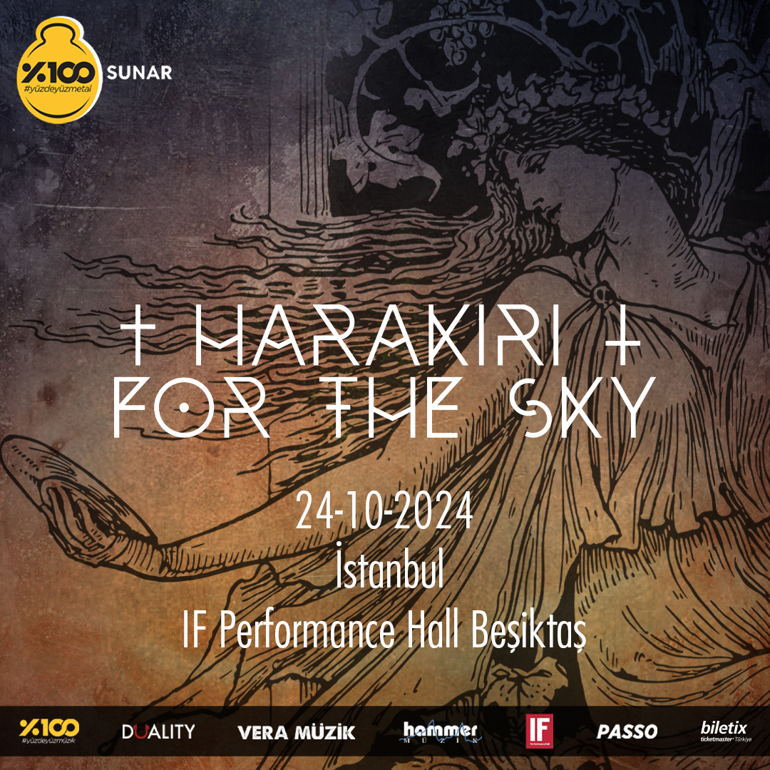 Harakiri for the Sky etkisi uzun süre devam eden bir post black metal gecesi yaşatmak için 24 Ekim'de IF Beşiktaş'ta olacak 🖤 📢 Avantajlı dönem biletleri 3 Mayıs 12:00'de @HammerMuzik, Passo ve Biletix'te.