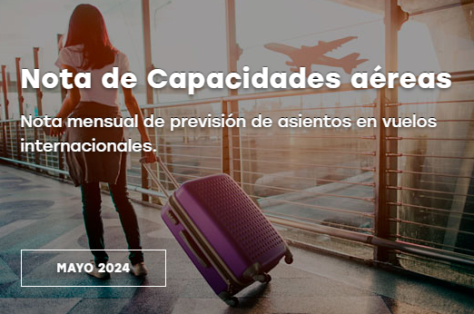 📢Publicada Nota @Turespana_ de capacidad aérea internacional hacia España, para el mes de mayo. 💺11,3 millones de asientos programados ✈️, +13% respecto a mayo/2023. Mas ℹ️👉acortar.link/NsapLb