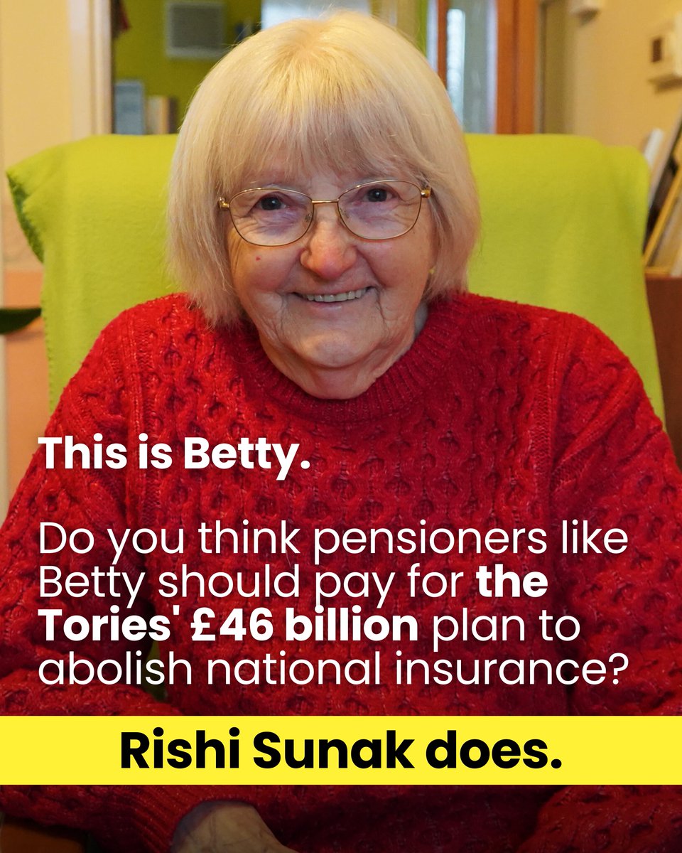 Rishi Sunak’s unfunded £46 billion pledge is a threat to pensioners like Betty. It’s time for him to come clean about who is really going to pay for it.