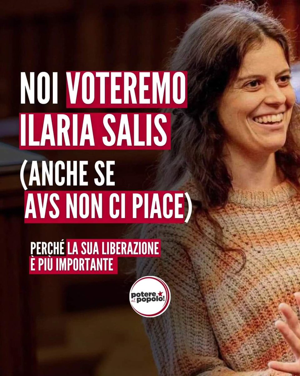 PORTIAMO ILARIA A CASA‼️
Dal profilo fb del papà di #IlariaSalis 
@papito1492 @Gianluc54410558 @UGirovago77000 @P_M_1960 

poterealpopolo.org/voteremo-ilari…