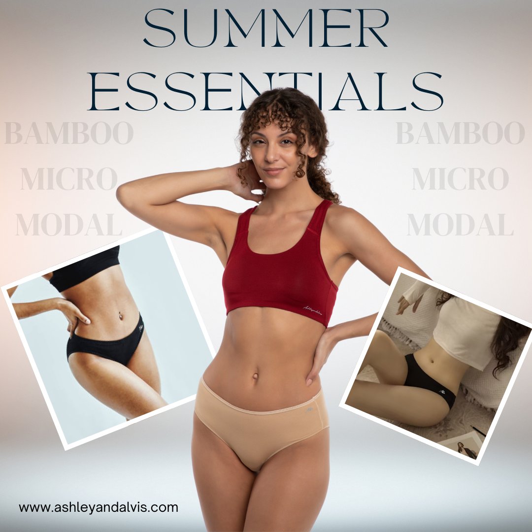 Make Bamboo Micro Modal panties your must-have Summer🌞essential from Ashley & Alvis. Stay breezy and comfortable in every moment!💫

#Ashleyandalvis #bamboomicromodal #SummerEssentials #BambooComfort #BambooInnerwear #MicroModal #fashion #bamboo #ecofriendly #sustainablefashion