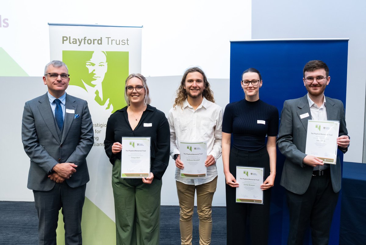 Congratulations to the 17 @Flinders students who have been awarded @playfordtrust #scholarships, spanning science, tech, engineering, and more. Financial support & industry connections pave the way for groundbreaking #research. Find out more 🎓 bit.ly/4bkWetf #STEM
